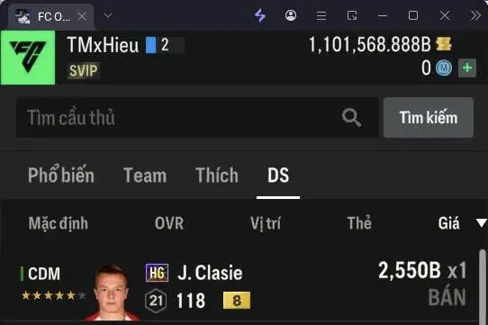 Fc Online Có Cầu Thủ +8 , Đúng MK + Pass C2